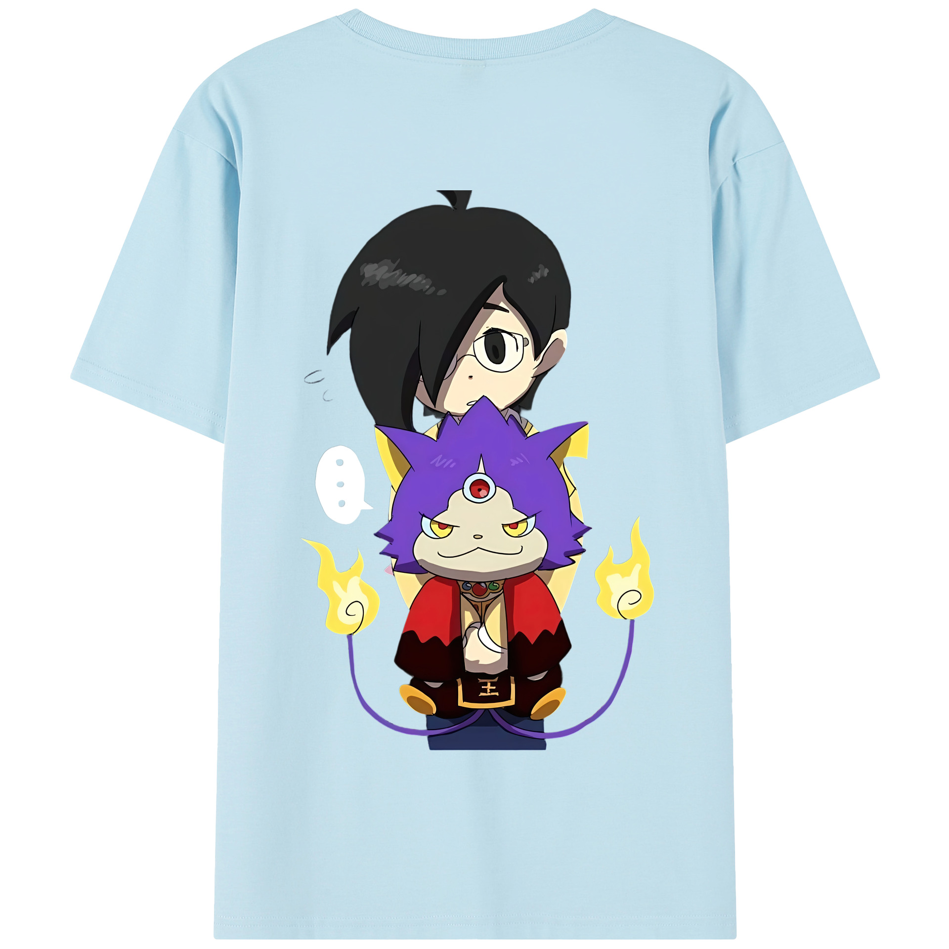 （画像用） 妖怪ウォッチ Yo-kai Watch 綿100％半袖Tシャツ（背面プリント）